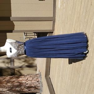 Anthropologie BHLDN royal blue sequin dress, Size 4, stunning for prom, wedding,